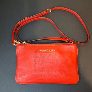 Michael Kors Gusset Leather Cross Body Bag